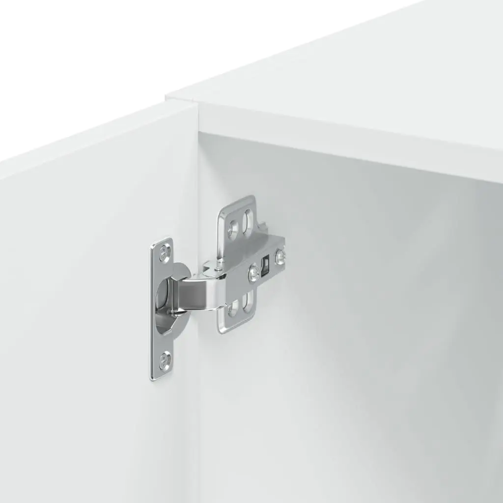 Wall Cabinet Storage Engineered Wood White Hanging Cabinet Bedroom Living Room 80 x 42.5 x 40 cm