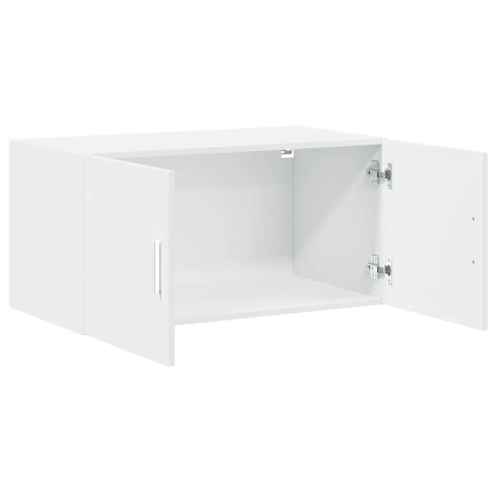 Wall Cabinet Storage Engineered Wood White Hanging Cabinet Bedroom Living Room 80 x 42.5 x 40 cm