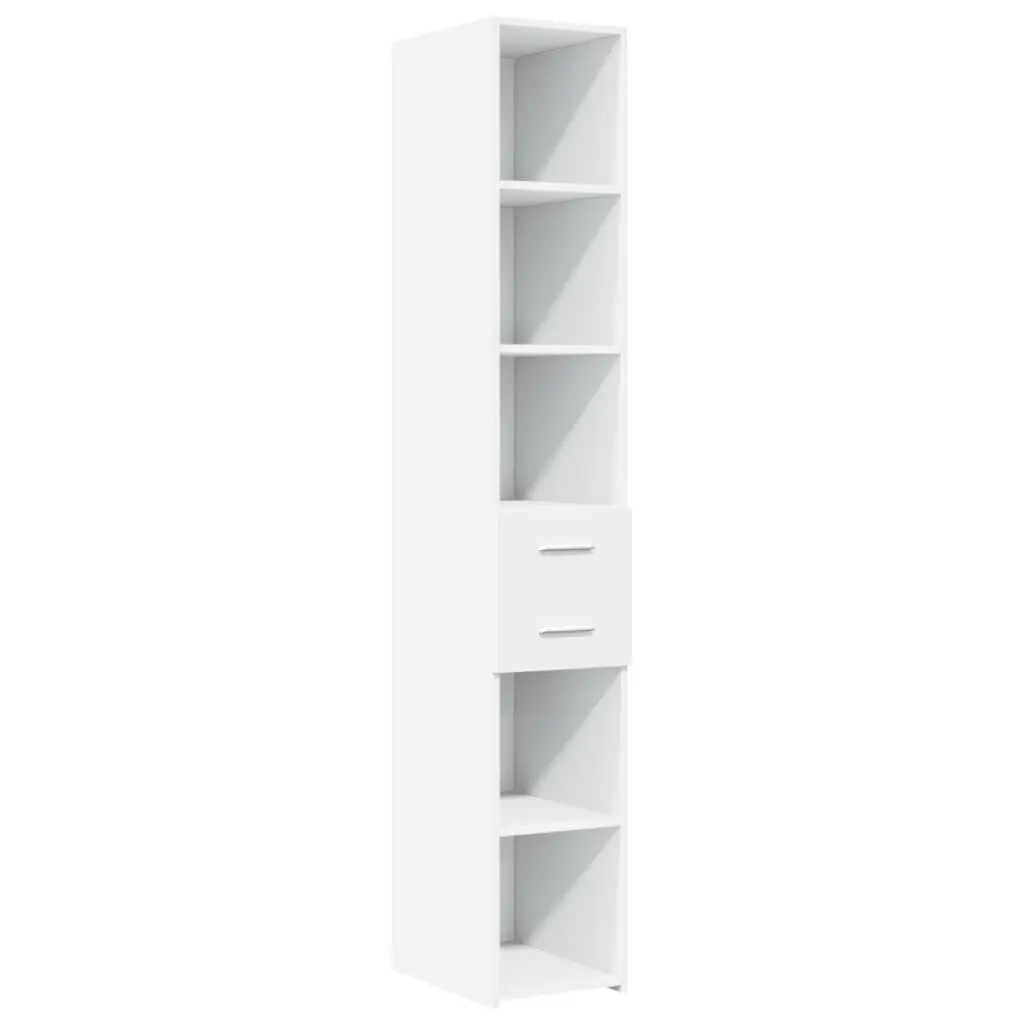 Highboard Cupboard Modern Engineered Wood White Sideboard for Home Storage 30x42.5x185cm