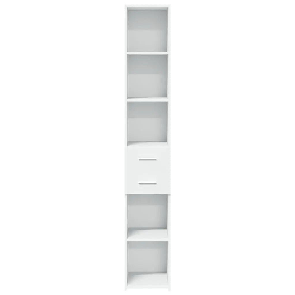 Highboard Cupboard Modern Engineered Wood White Sideboard for Home Storage 30x42.5x185cm