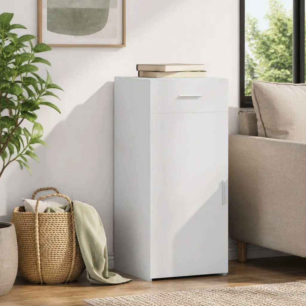 White Sideboard Storage Cabinet for Home 40 x 42.5 x 93 cm