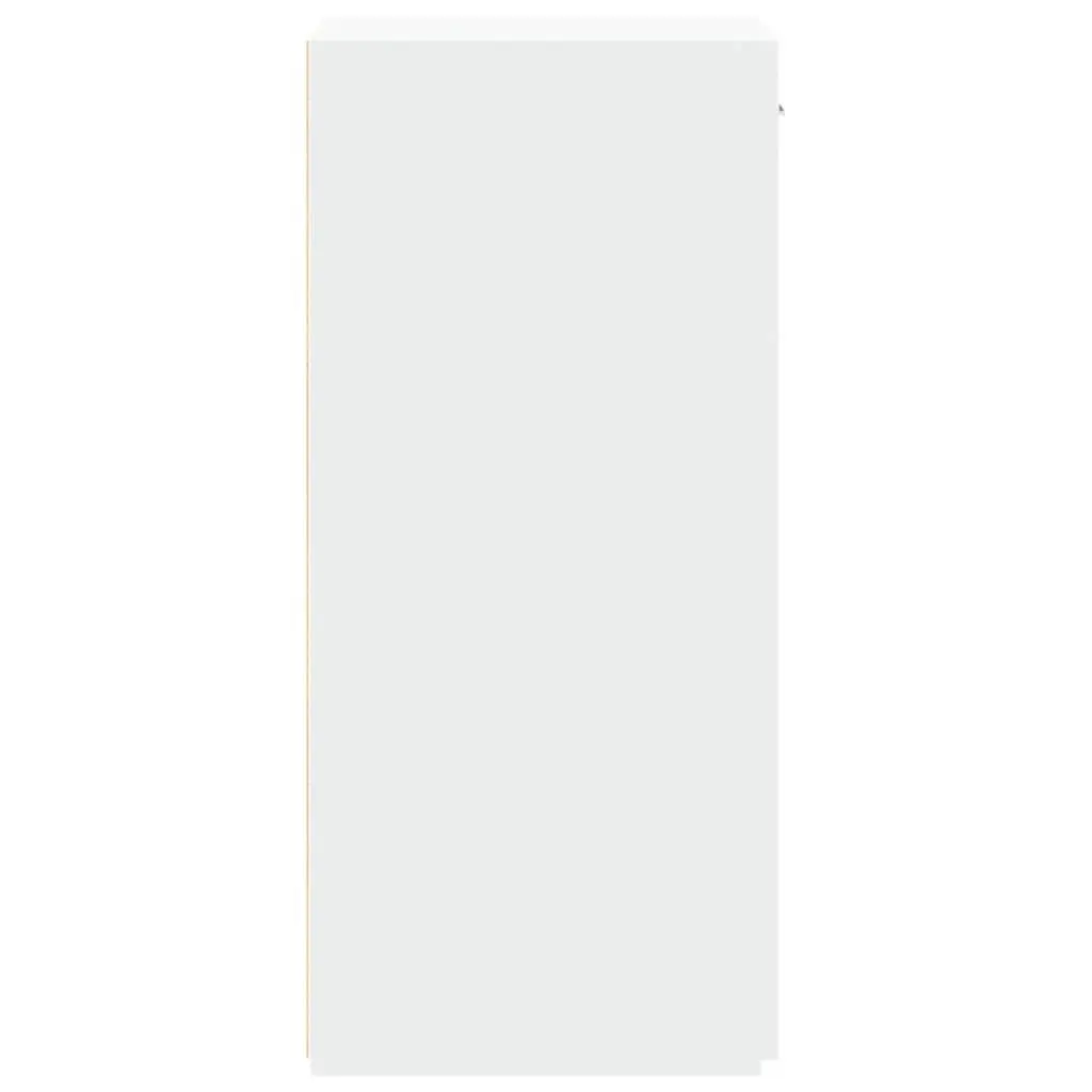 White Engineered Wood Sideboard with Storage Options