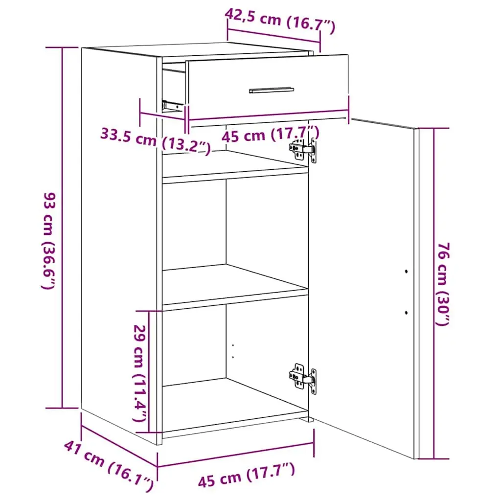 White Engineered Wood Sideboard with Storage Options