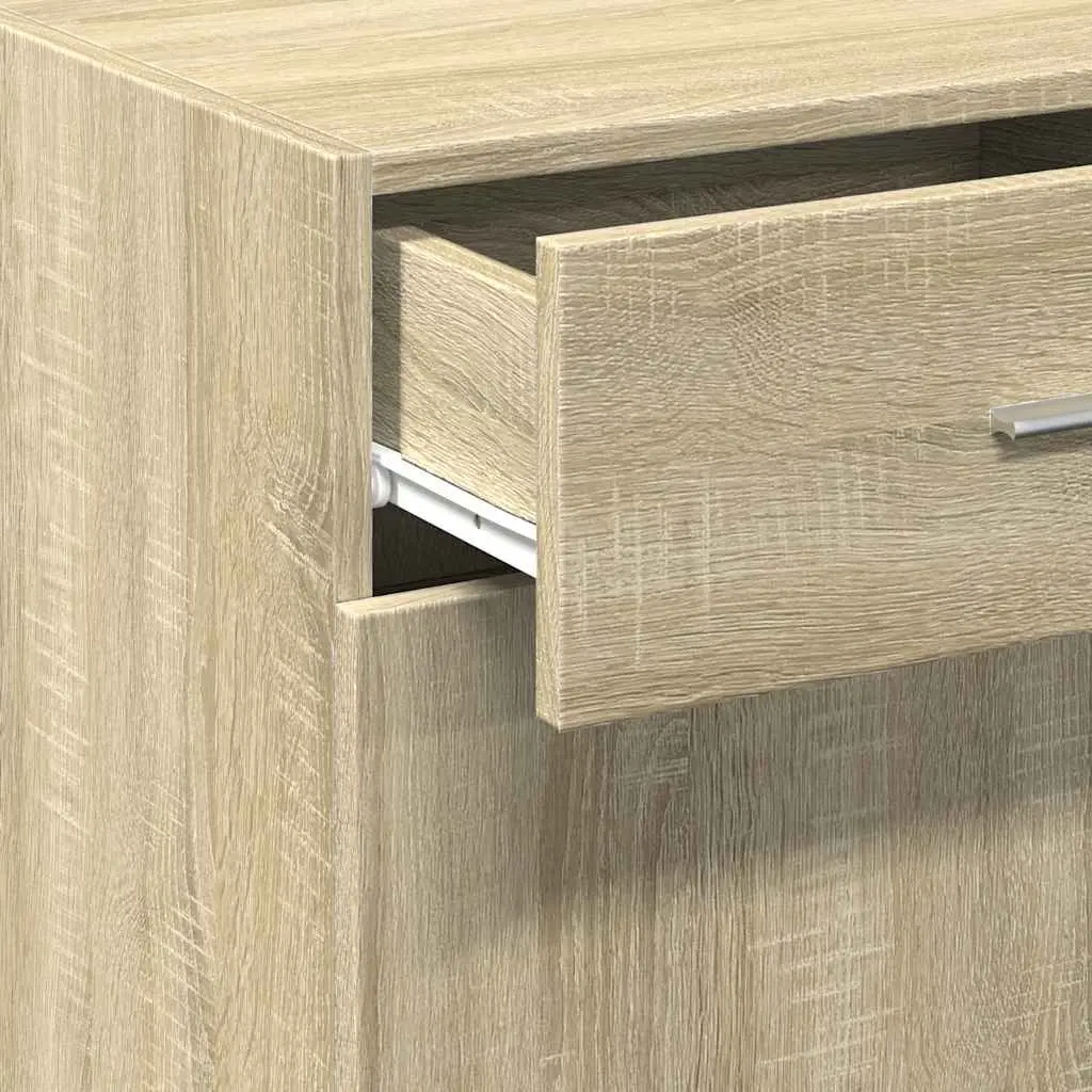 Sideboard Brown Engineered Wood Storage Cabinet Cupboard Drawer Door