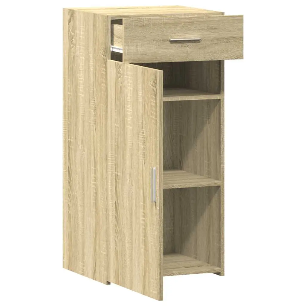Sideboard Brown Engineered Wood Storage Cabinet Cupboard Drawer Door