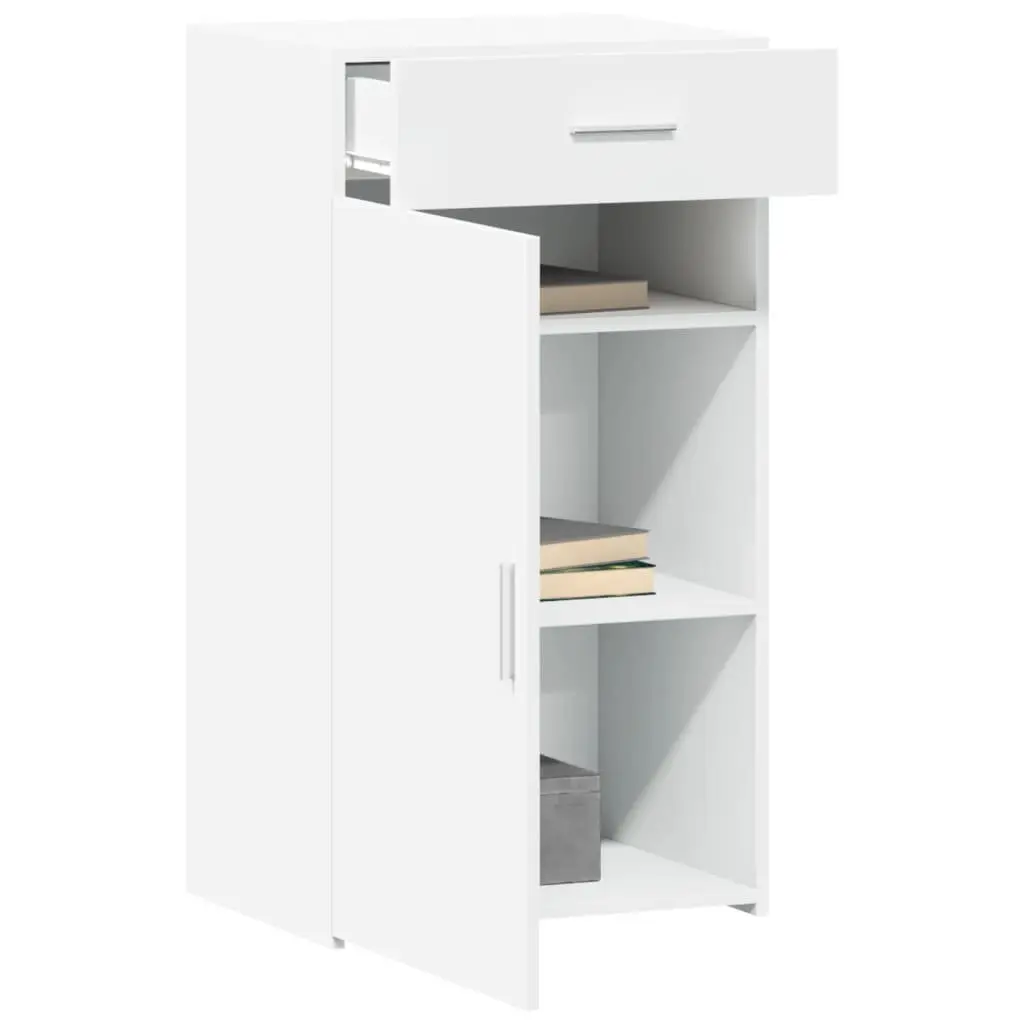 White Sideboard with Door and Drawer