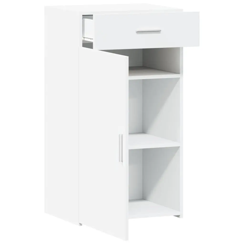 White Sideboard with Door and Drawer
