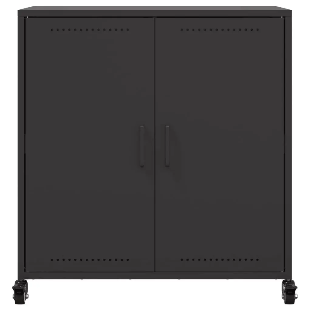 Black Storage Sideboard with Wheels