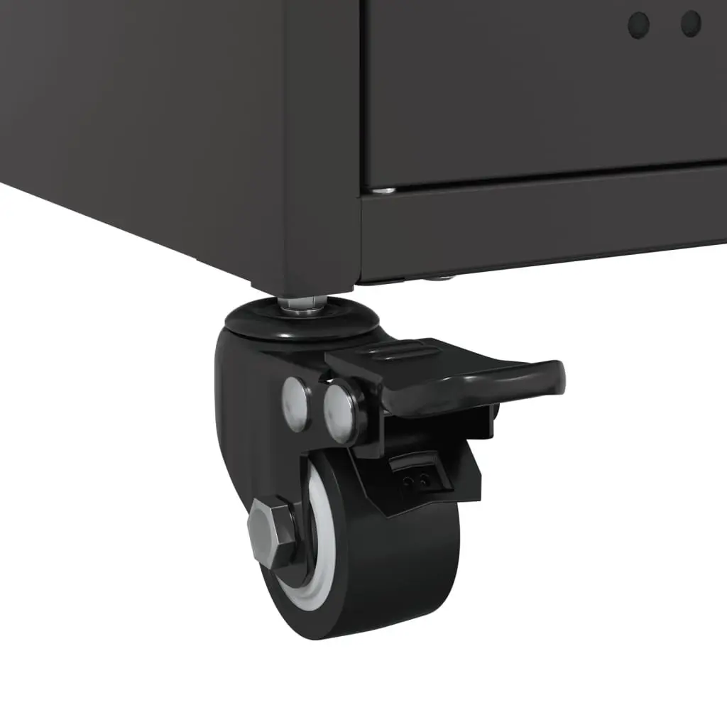 Black Storage Sideboard with Wheels