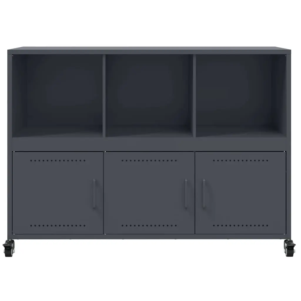 Anthracite Storage Cabinet with Wheels