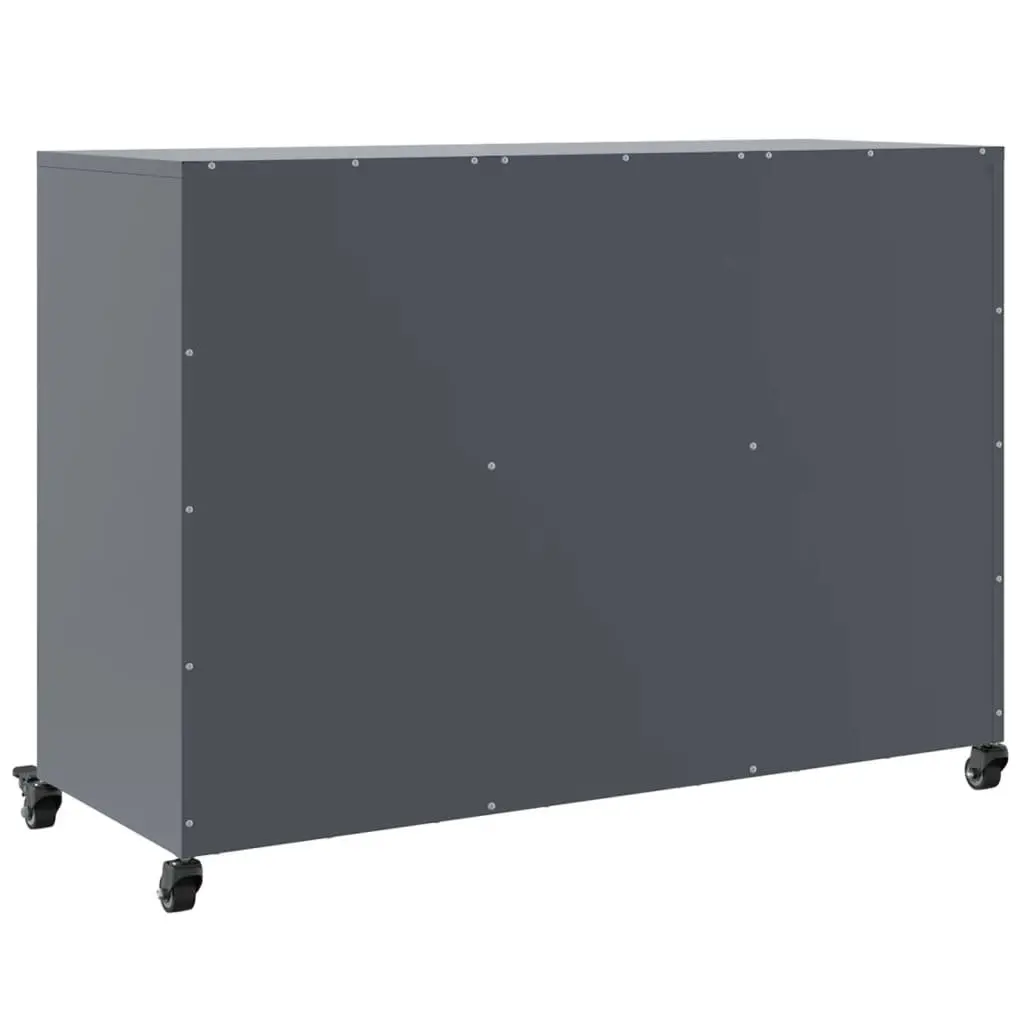 Anthracite Storage Cabinet with Wheels