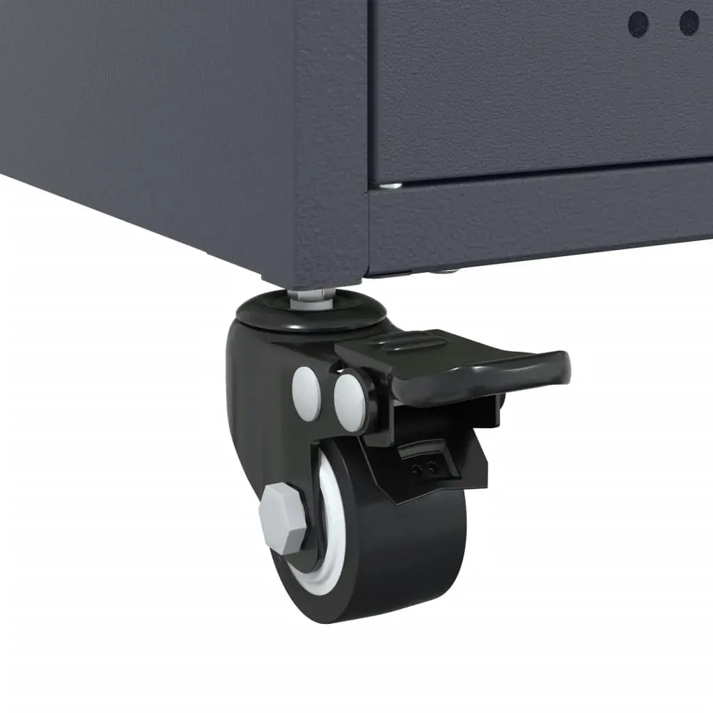 Anthracite Storage Cabinet with Wheels