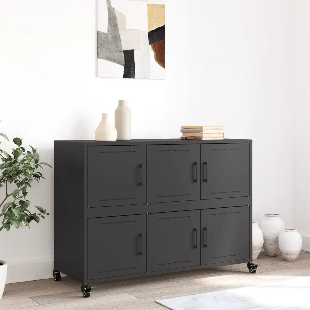 Black Steel Storage Sideboard
