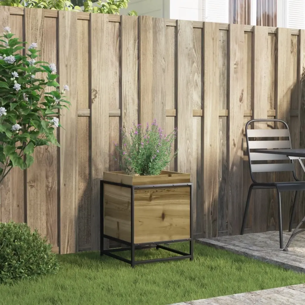 Garden Planter Box Outdoor Patio 40x40x50cm Impregnated Pine Wood Raised Bed