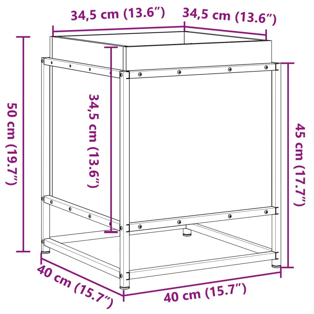 Garden Planter Box Outdoor Patio 40x40x50cm Impregnated Pine Wood Raised Bed