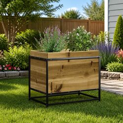 Garden Planter Box Specifications: 60x40x50cm Pine Wood