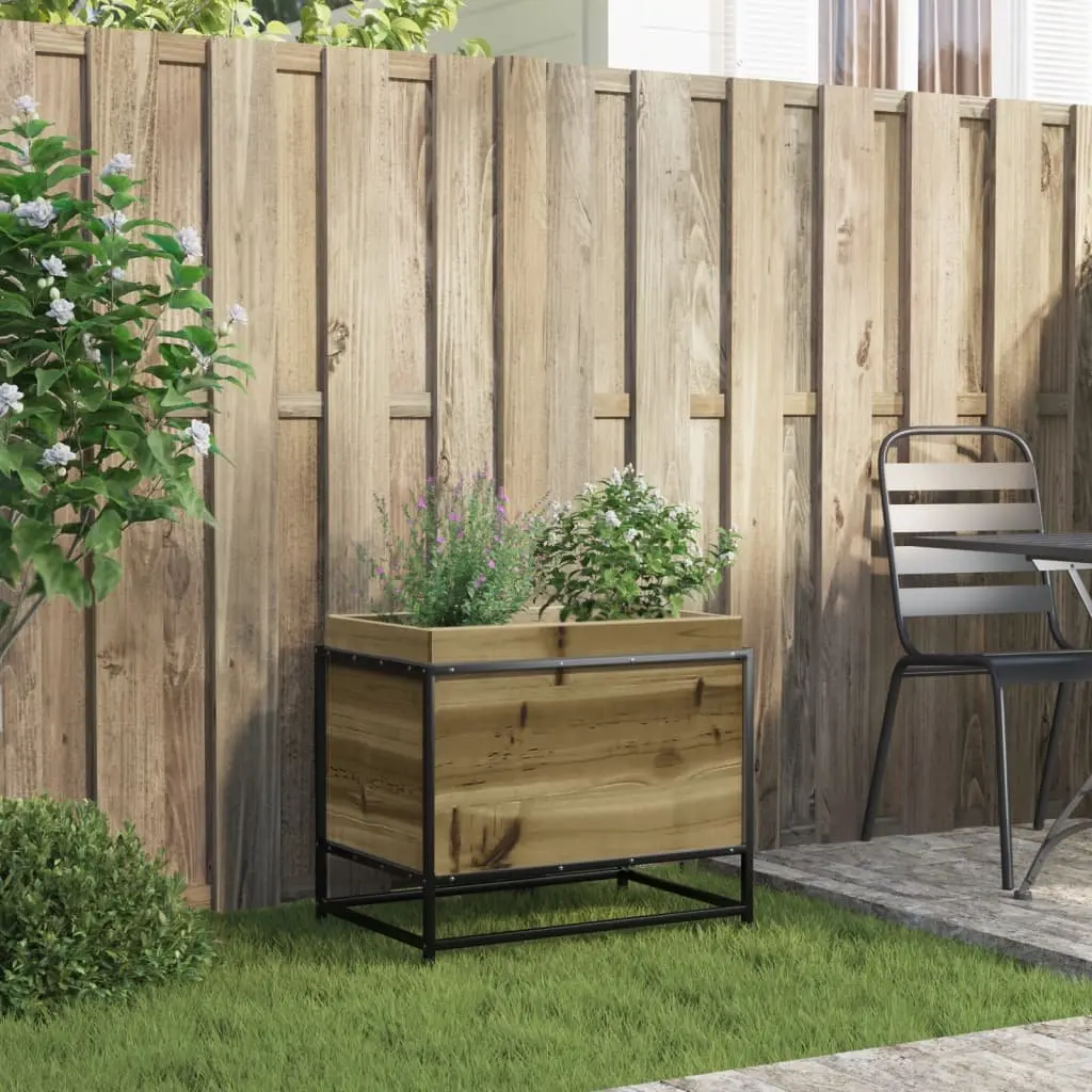 Garden Planter Box 60x40x50cm Impregnated Pine Wood Outdoor Patio Flower Bed