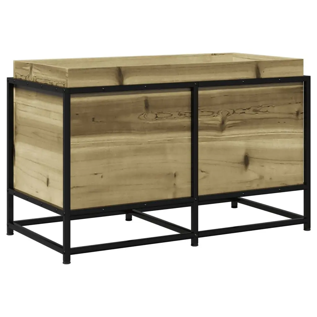 Garden Planter Box 80x40x50cm Impregnated Pine Wood Outdoor Patio Flowers