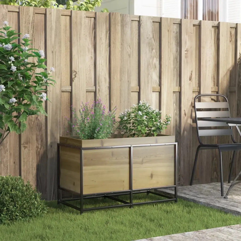 Garden Planter Box 80x40x50cm Impregnated Pine Wood Outdoor Patio Flowers
