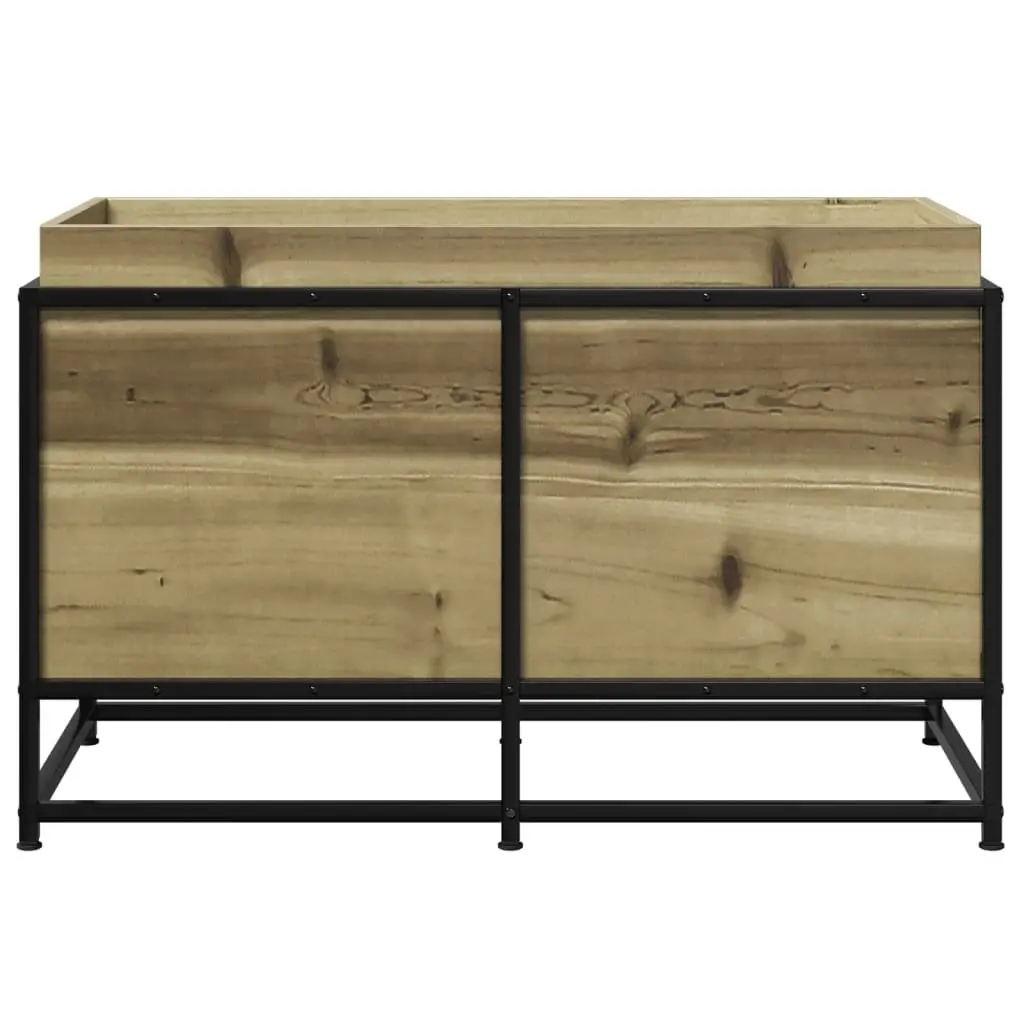 Garden Planter Box 80x40x50cm Impregnated Pine Wood Outdoor Patio Flowers