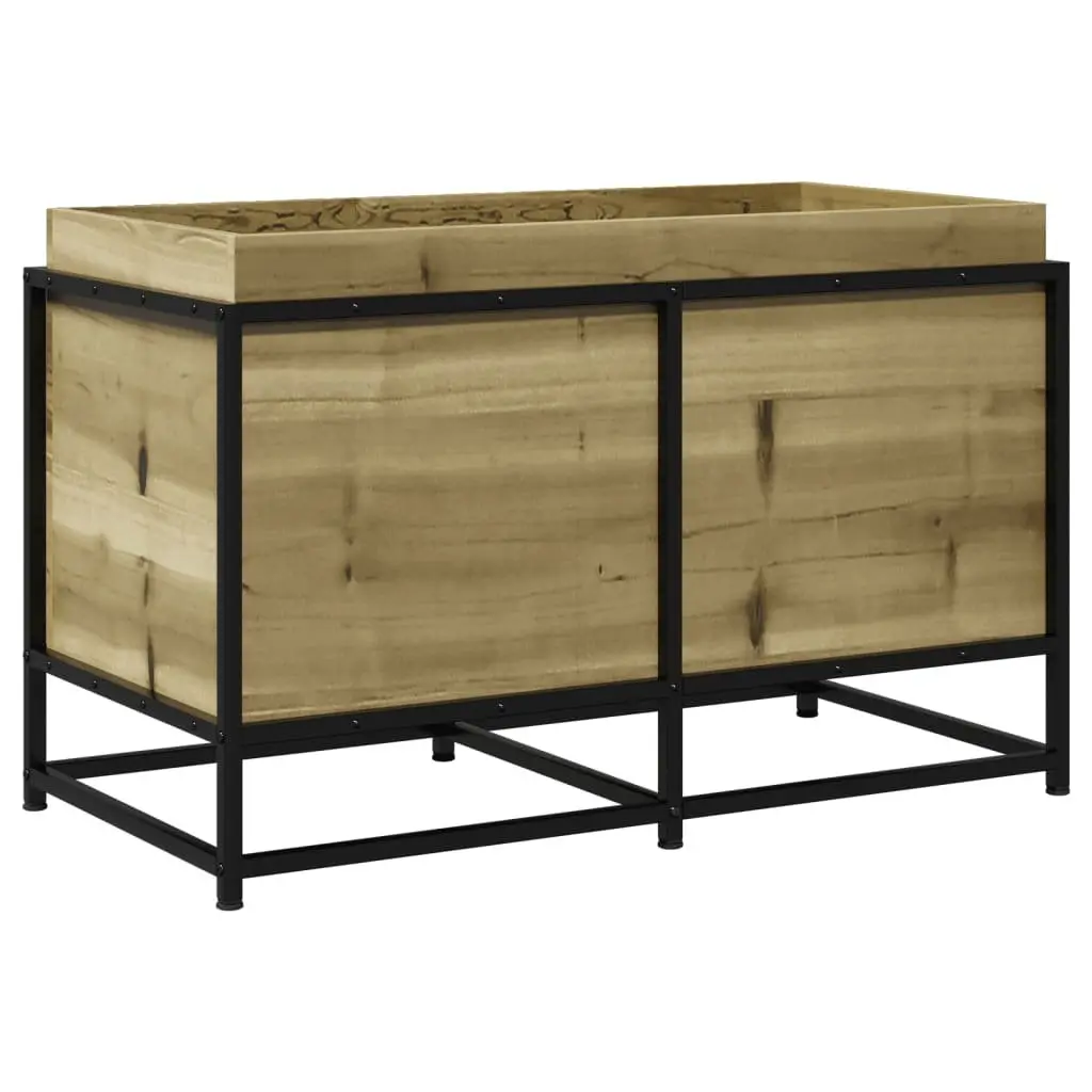 Garden Planter Box 80x40x50cm Impregnated Pine Wood Outdoor Patio Flowers