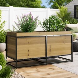 Garden Planter Box Specifications: 100x40x50cm Pine Wood