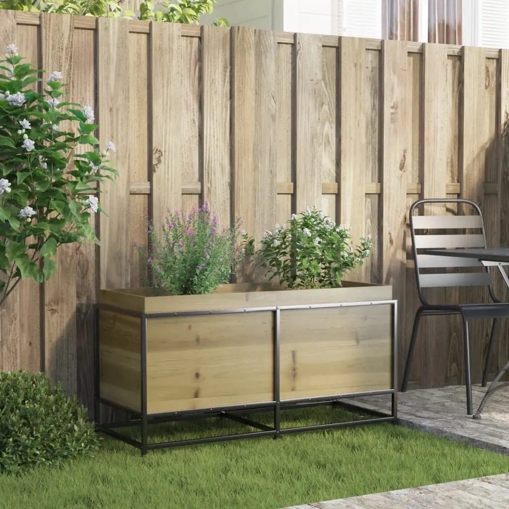 Garden Planter Box Outdoor Patio 100x40x50cm Impregnated Pine Wood