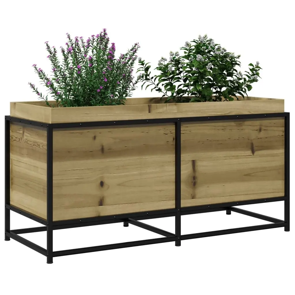 Garden Planter Box Outdoor Patio 100x40x50cm Impregnated Pine Wood