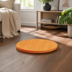 Round Brown Table Top - Solid Pinewood, 50 cm Diameter