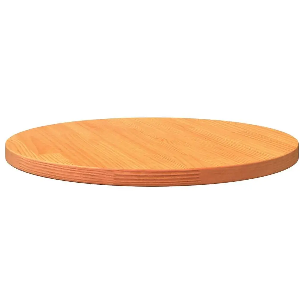 Round Wooden Table Top Brown Solid Pine Wood Dining Kitchen Furniture Surface