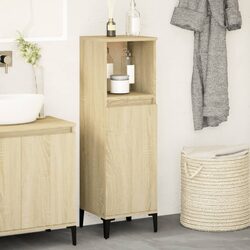 Organized Bathroom Space with 30x30x100cm Cabinet