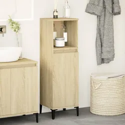 Organized Bathroom Space with 30x30x100cm Cabinet
