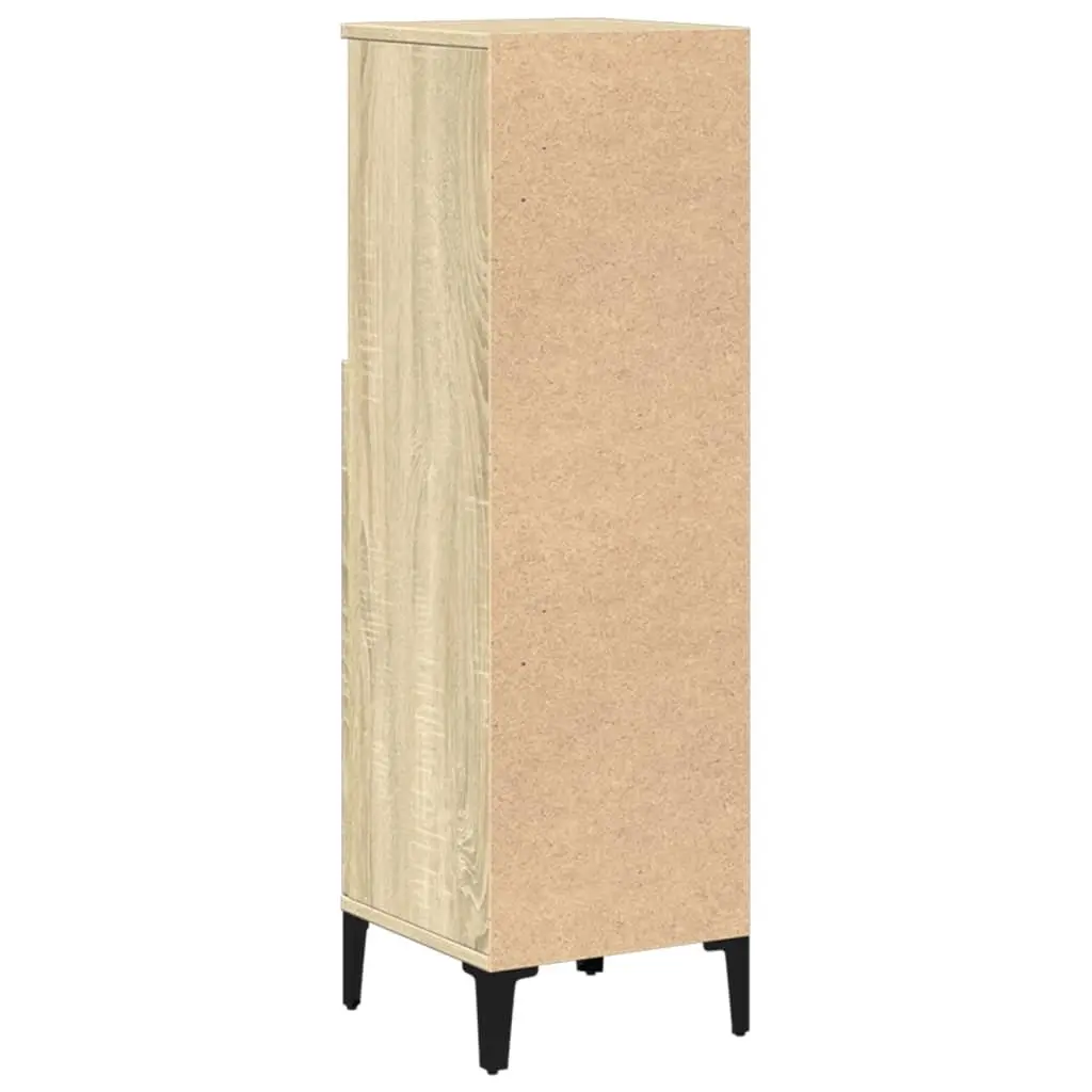 Bathroom Vanity Cabinet Brown 30x30x100cm Storage Engineered Wood Cupboard