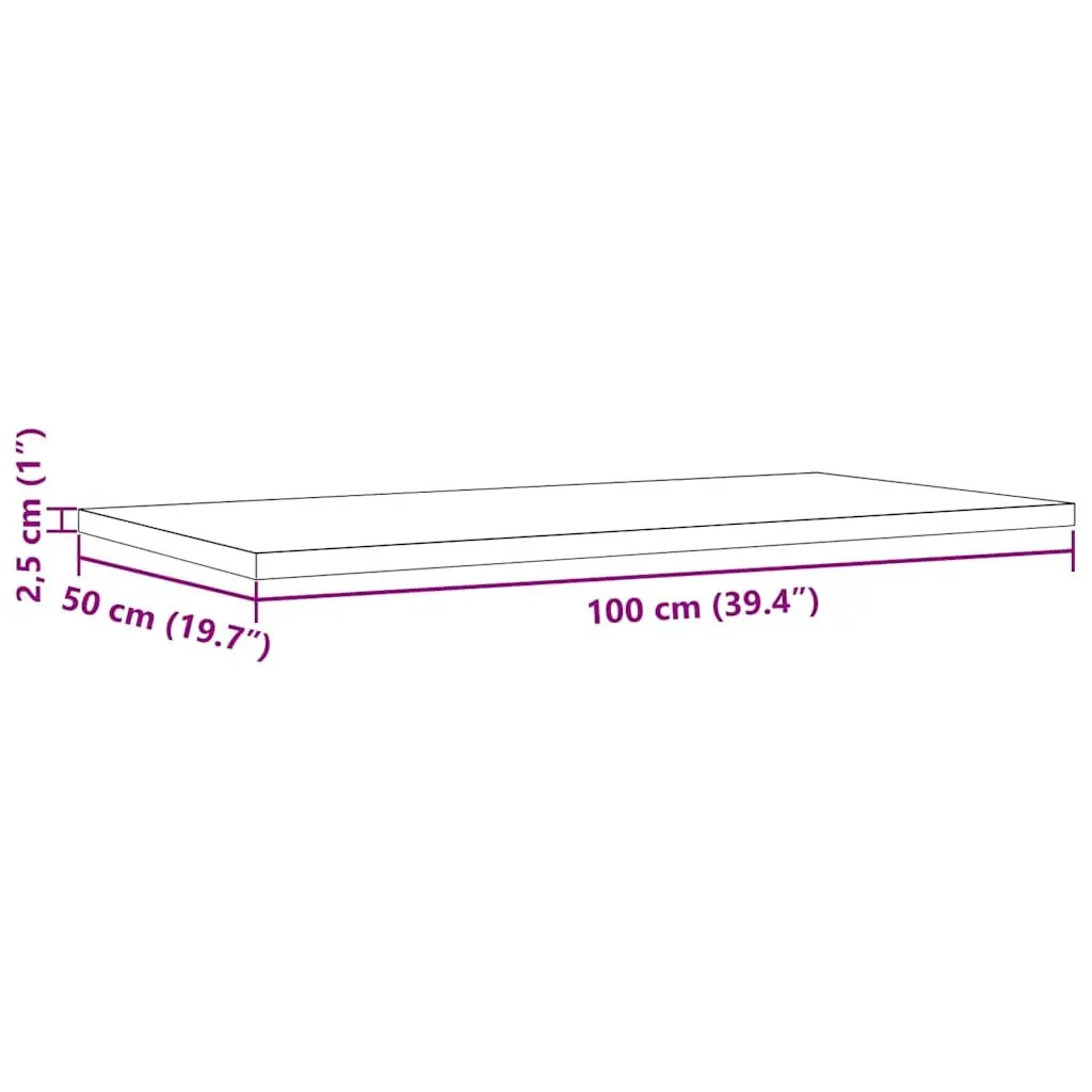 Wooden Table Tops 100x50cm, Set of 4