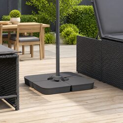 4-Piece Parasol Base Set Specifications for Outdoor Umbrellas