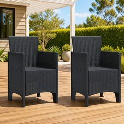 Garden Chair Set - 2 Chairs, 53x49x85 cm, Anthracite