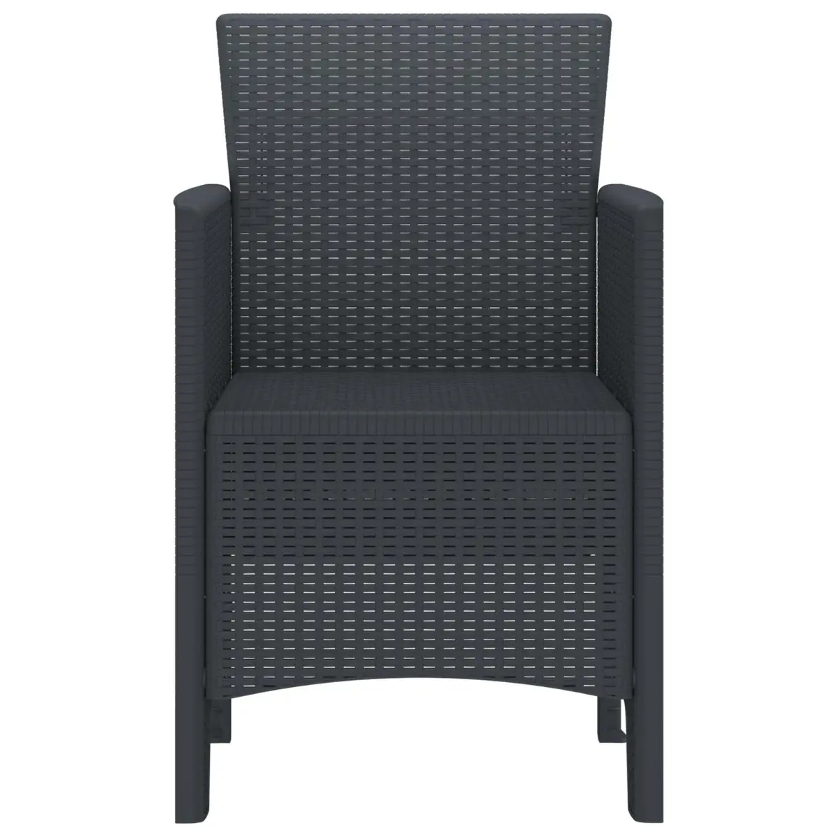 Outdoor Garden Chair 2 pcs Anthracite Modern Seating Patio Furniture 53x49x85cm