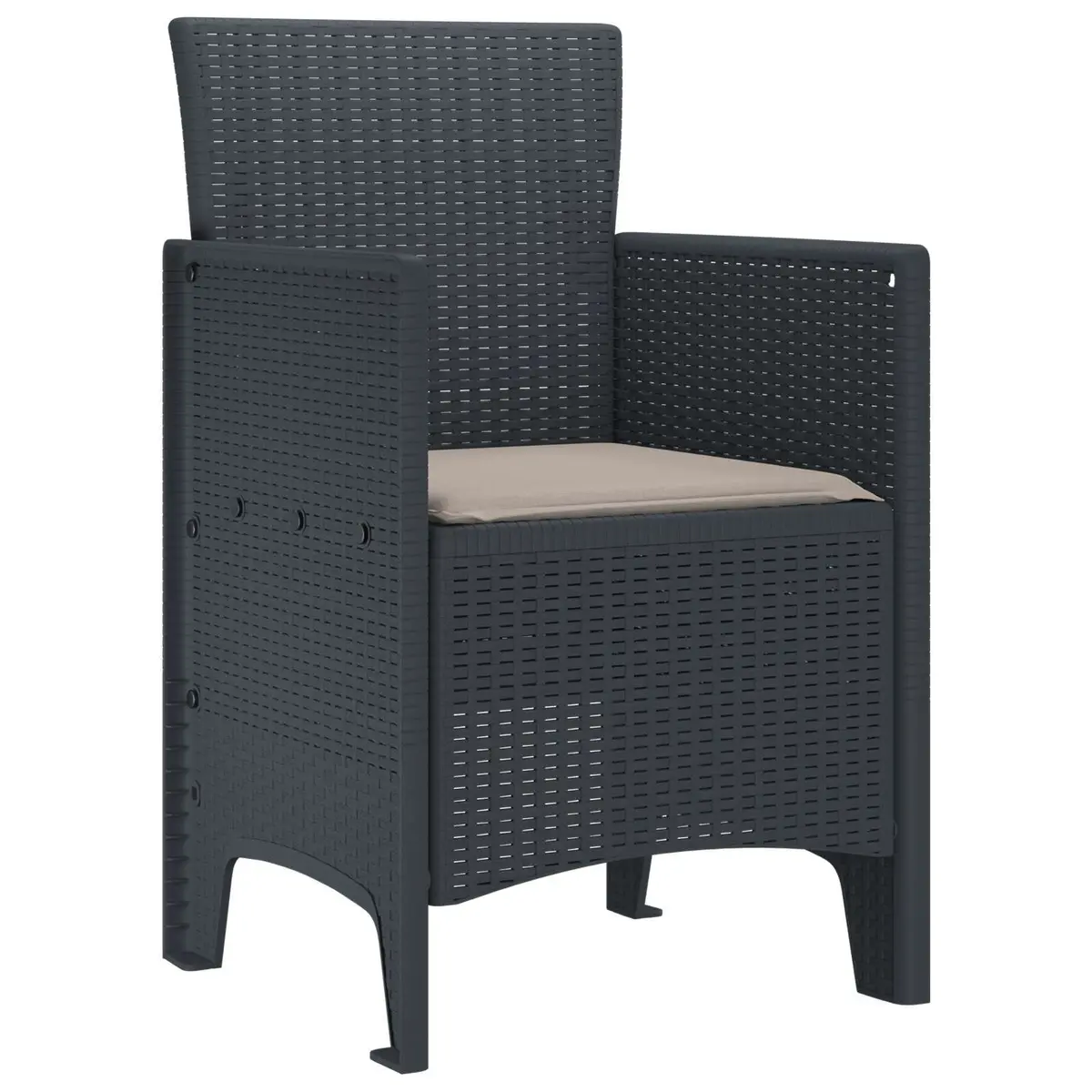 Garden Chair Outdoor Use 2 pcs Anthracite 53x49x85cm