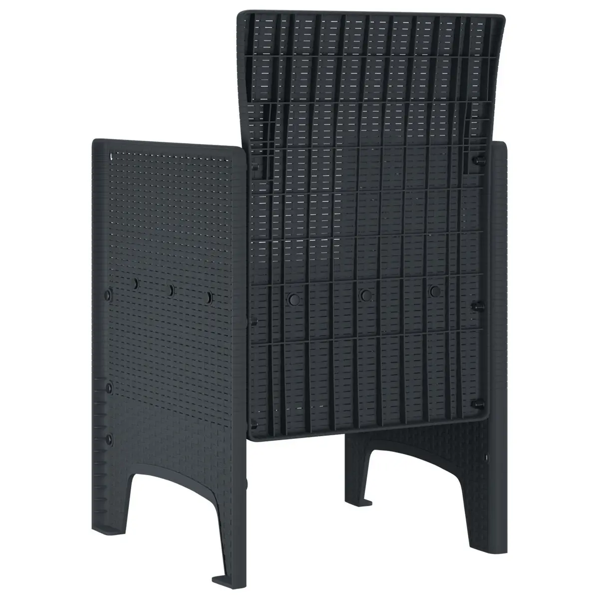 Garden Chair Outdoor Use 2 pcs Anthracite 53x49x85cm