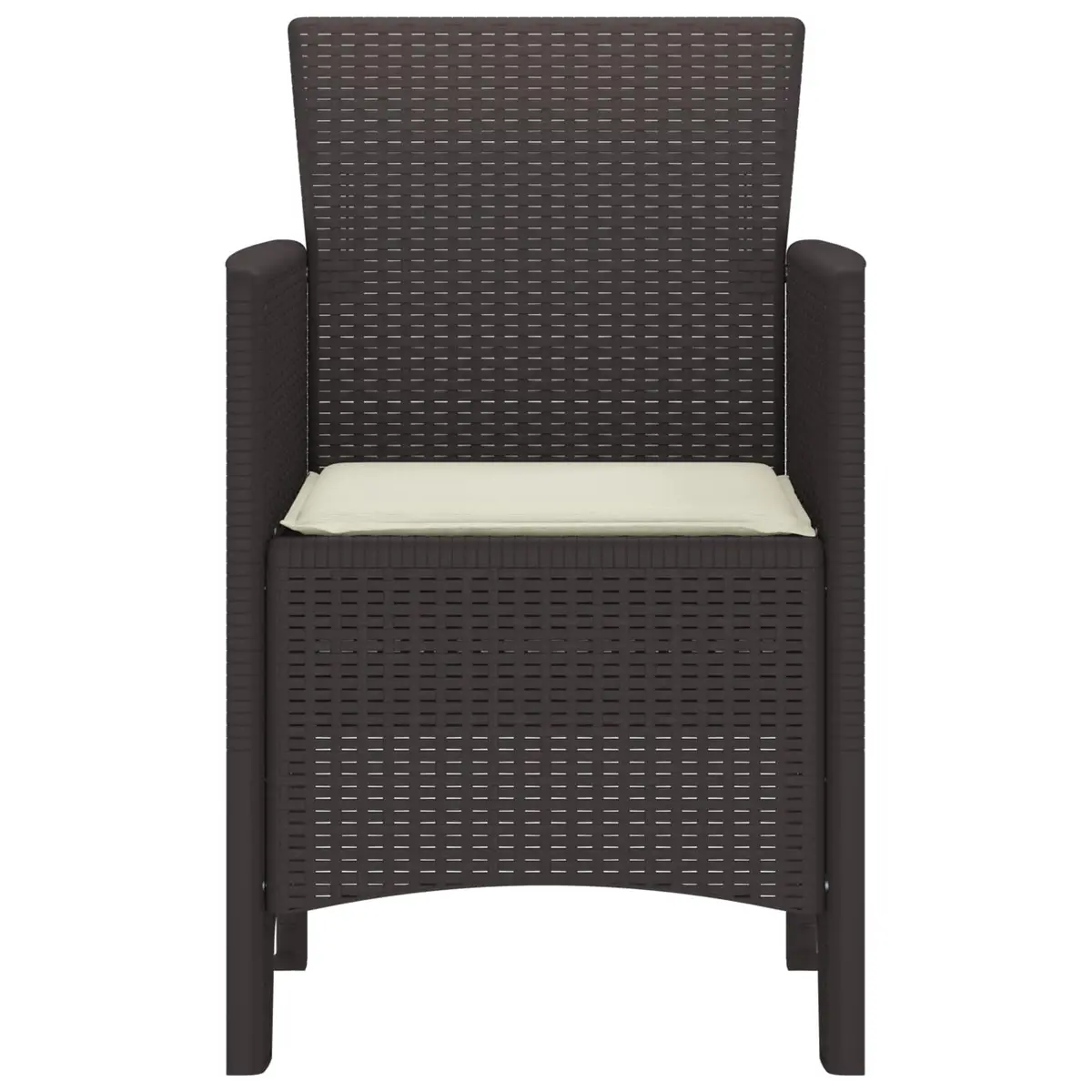 Outdoor Garden Chair Set 2 pcs Brown 53 x 49 x 85 cm Modern Seating