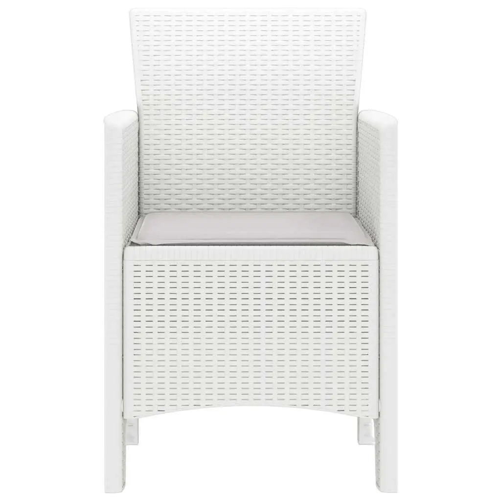 2-Piece White Outdoor Garden Chair Set