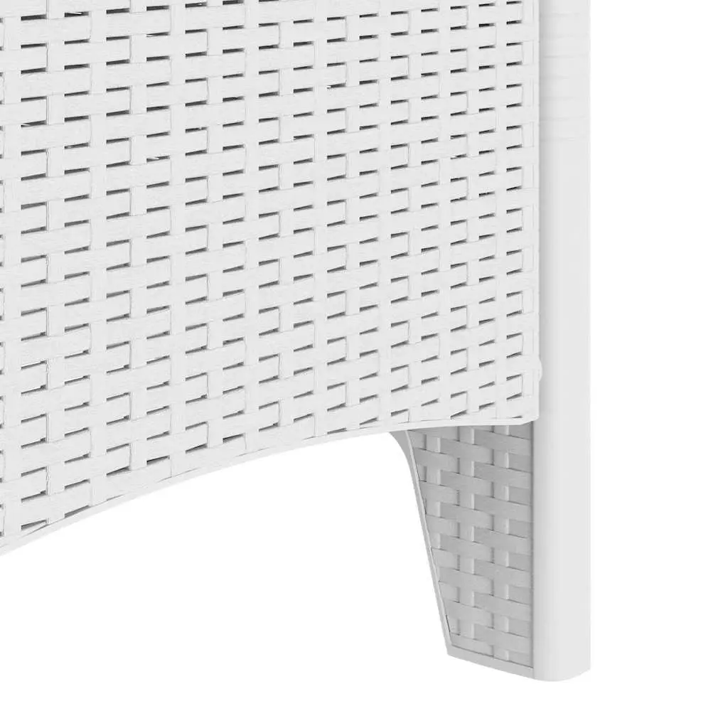 Outdoor Garden Chair Set of 2 White 53 x 49 x 85 cm Modern Seating Furniture