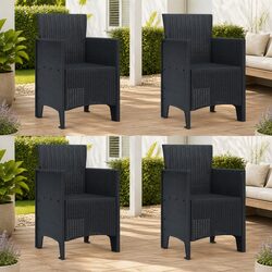 Dimensions and Specs of 4-Piece Anthracite Chair Set