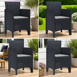 Factual Details of 4-Piece Anthracite Garden Chair Set
