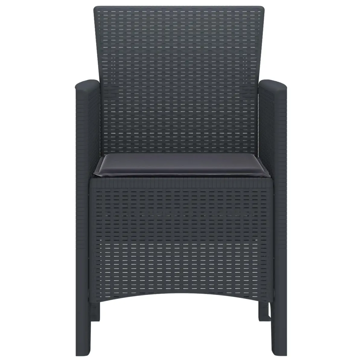 Garden Chair Set 4 Pieces Outdoor Patio Anthracite Modern Seating