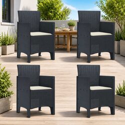 Outdoor Garden Chair Set - 4 pcs, 53x49x85 cm Dimensions