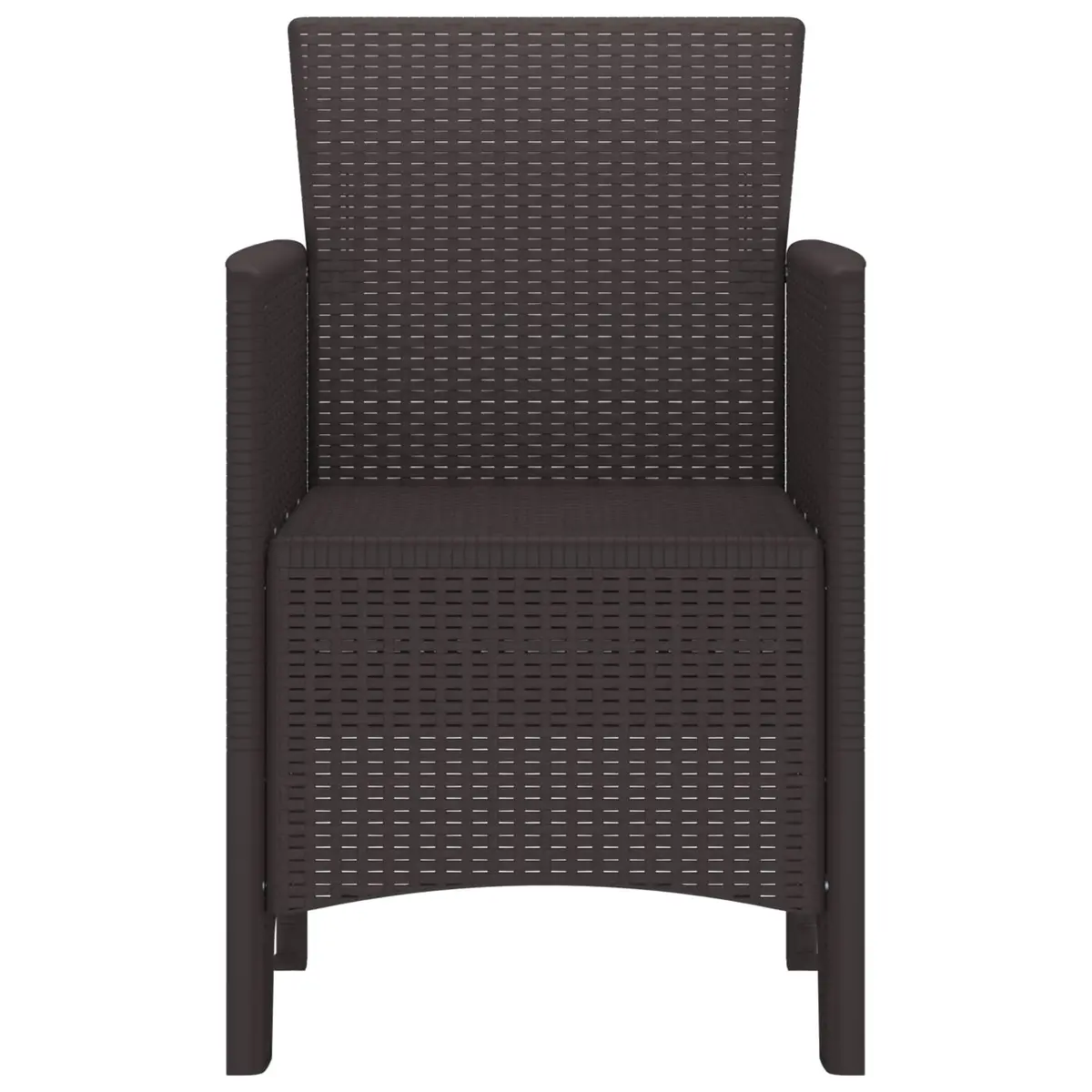 Garden Chair 4 Pieces Brown Outdoor Seating Modern Design Easy Assembly