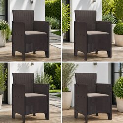 Specifications of 4-Piece Brown Patio Furniture Set