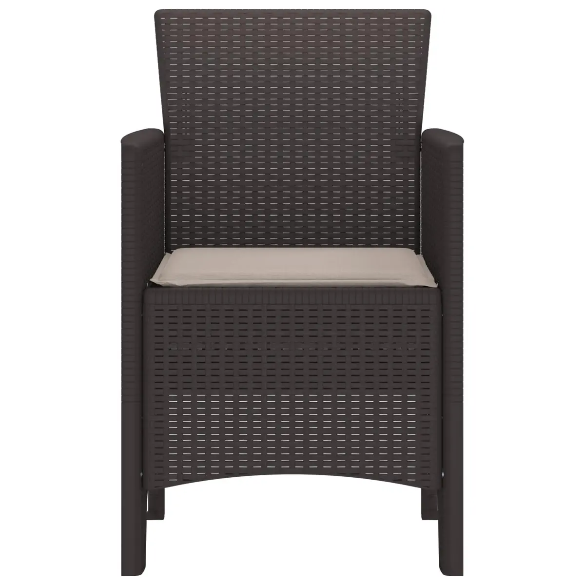 Garden Chair Set 4 Piece Outdoor Brown Modern Patio Furniture