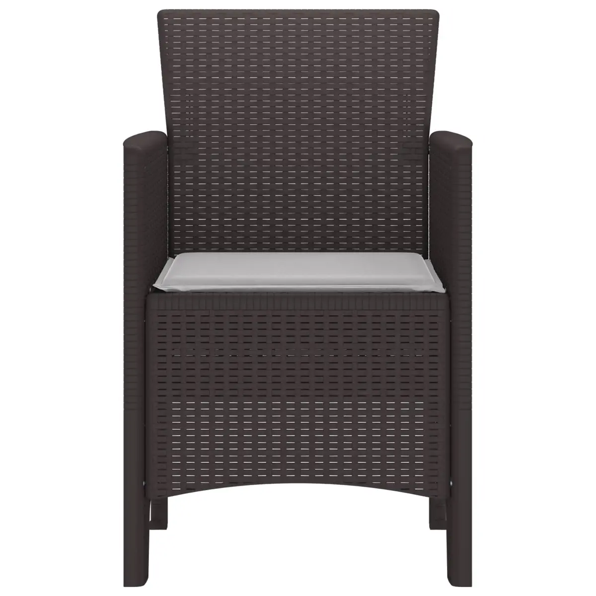 Outdoor Garden Chair Set 4 Pieces Brown Modern Patio Furniture